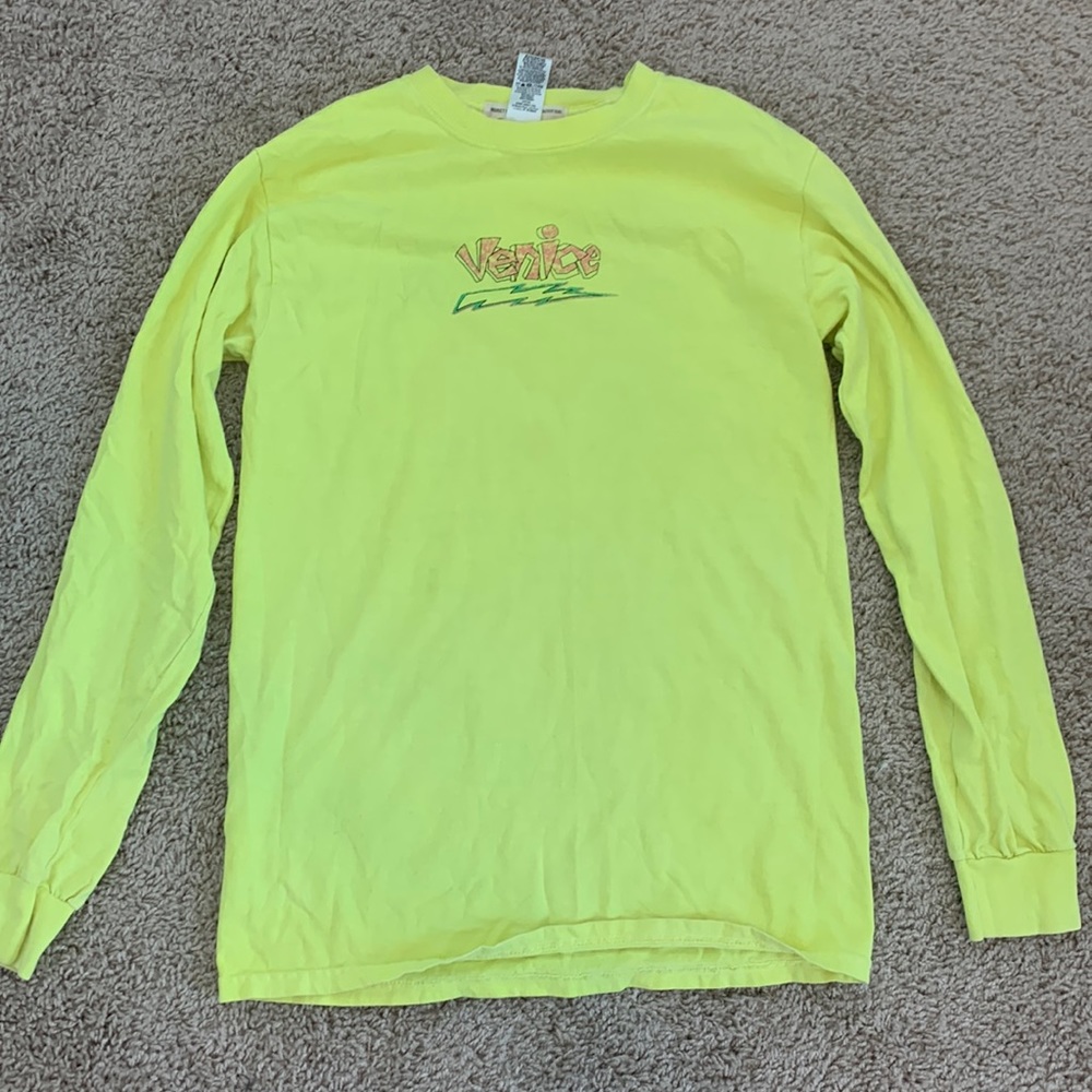 Project Social T 🖤 Urban Outfitters Long Sleeve Neon Venice Skater Skeleton Tee
